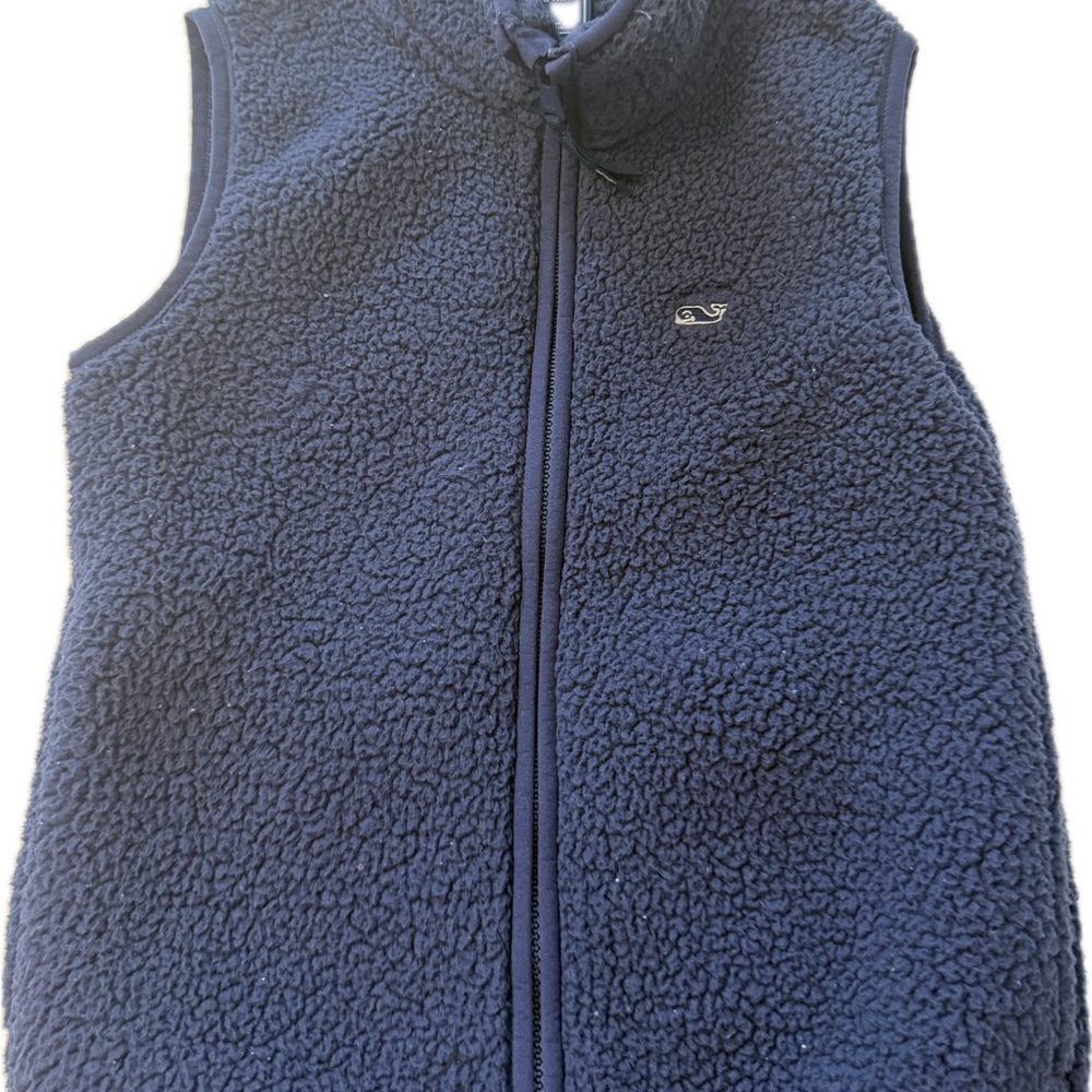 Vineyard Vines Black Fleece Jacket Interior
